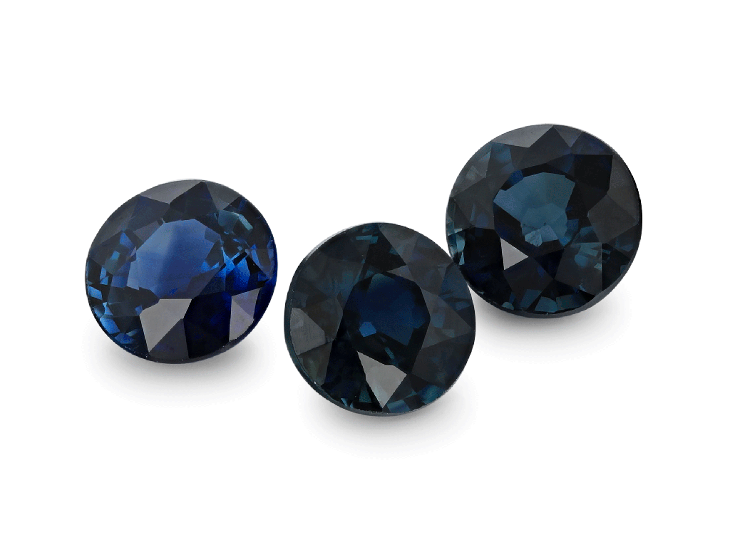 Australian Sapphire 4.50mm Round Dark Steel Blue