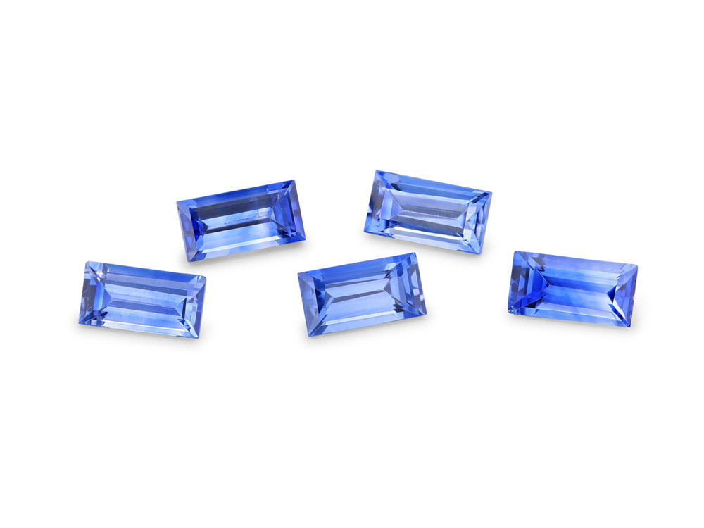 Ceylon Sapphire 4x2mm Baguette Mid Blue