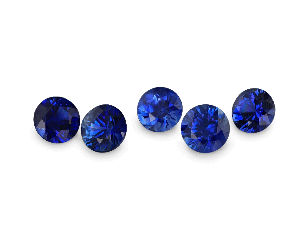 Madagascan Sapphire 2.50mm Round Diamond Cut Blue