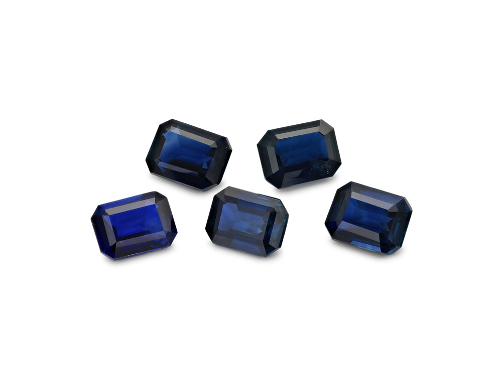 Australian Sapphire 4x3mm Emerald Cut Dark Blue