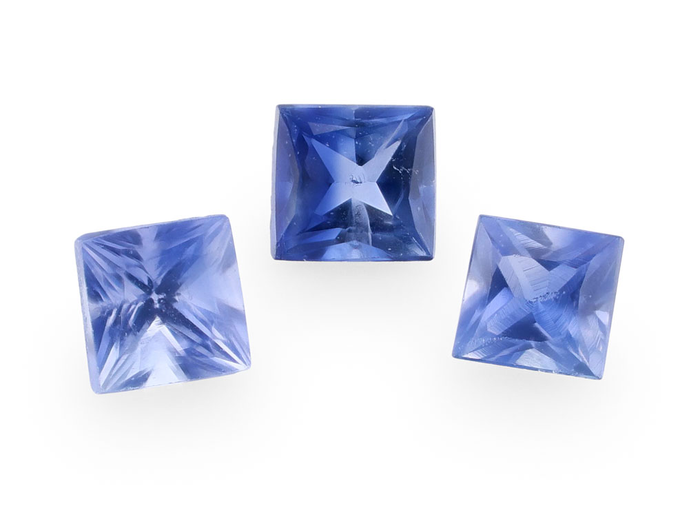 Ceylon Sapphire 1.50mm Princess Cut Bright Light Blue