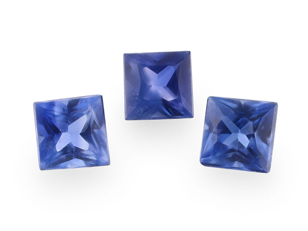 Ceylon Sapphire 1.75mm Princess Cut Bright Blue