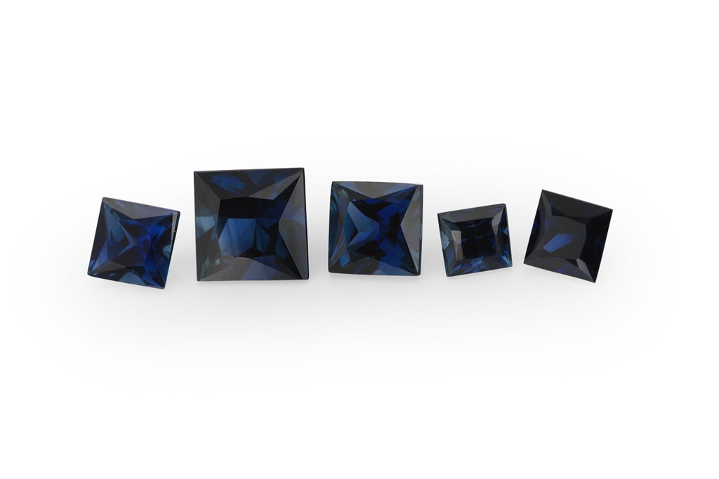 Australian Sapphire 2.50mm Princess Cut Dark Blue