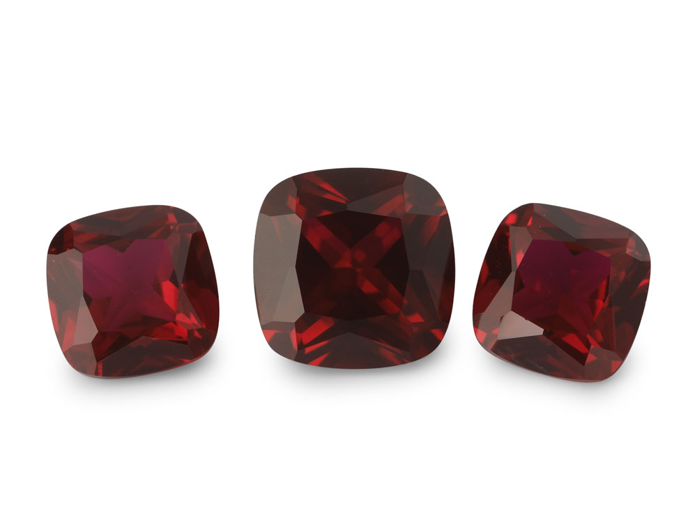 Synthetic Ruby 5.00mm Square Cushion Dark Red