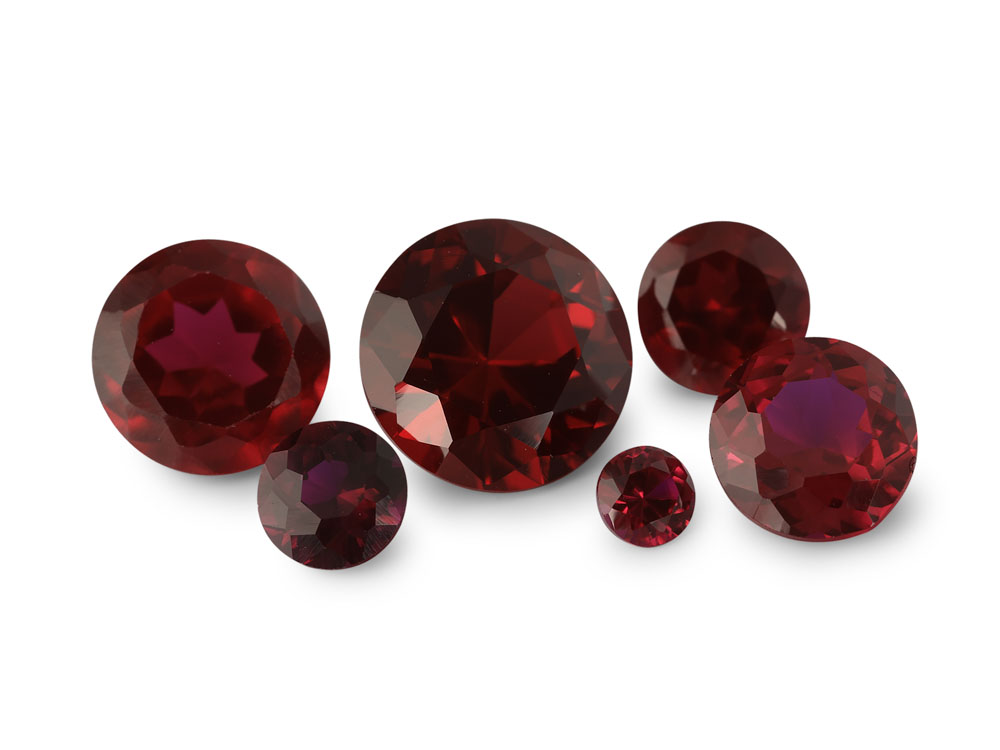 Synthetic Ruby 4.25mm Round Dark Red