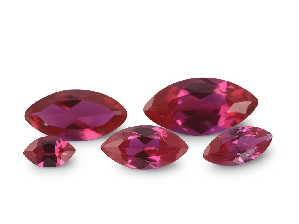 Synthetic Ruby 3.5x1.5mm Marquise Bright Red