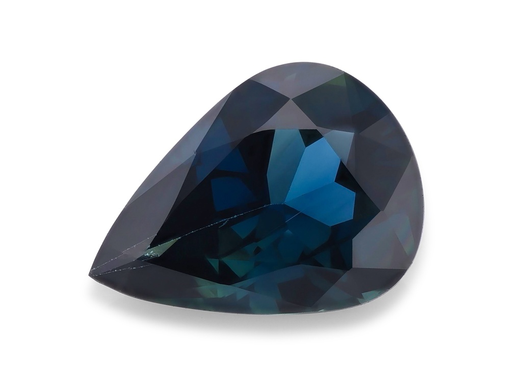 Australian Sapphire 8.1x6mm Pear Shape Steel Blue