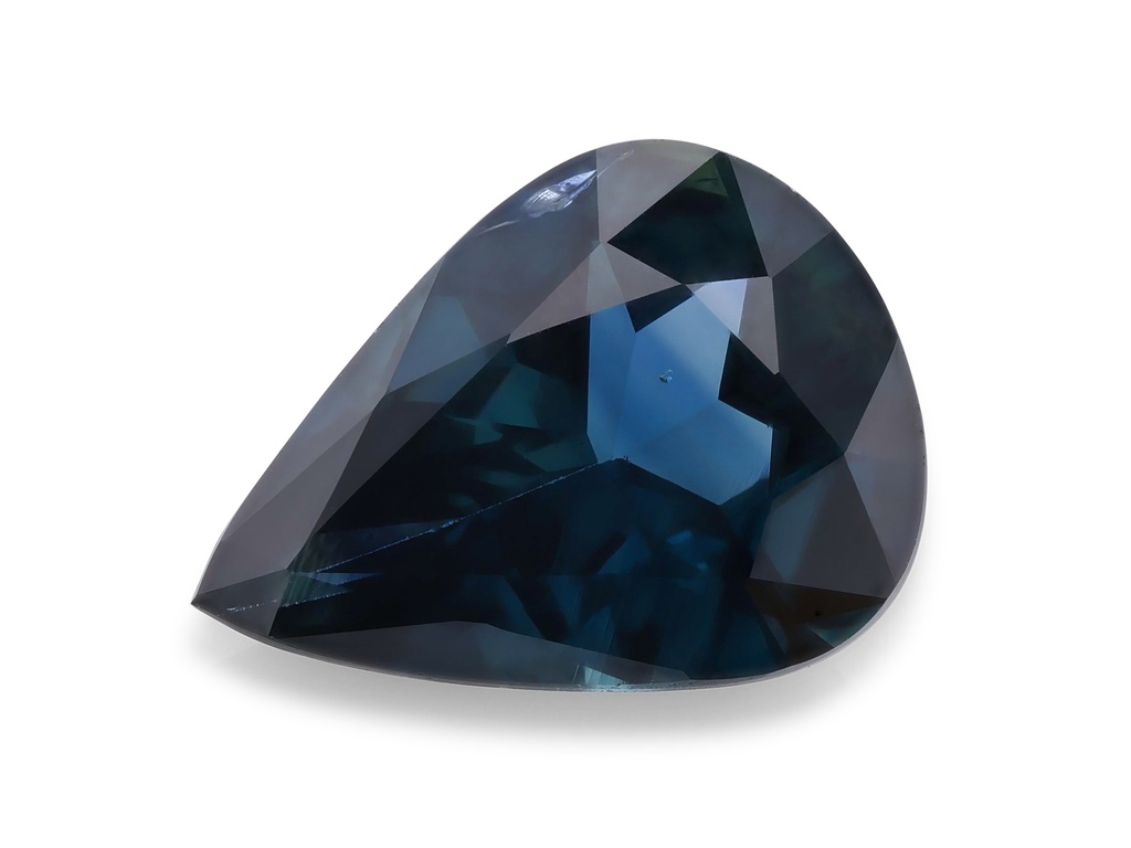 Australian Sapphire 7.9x6mm Pear Shape Steel Blue