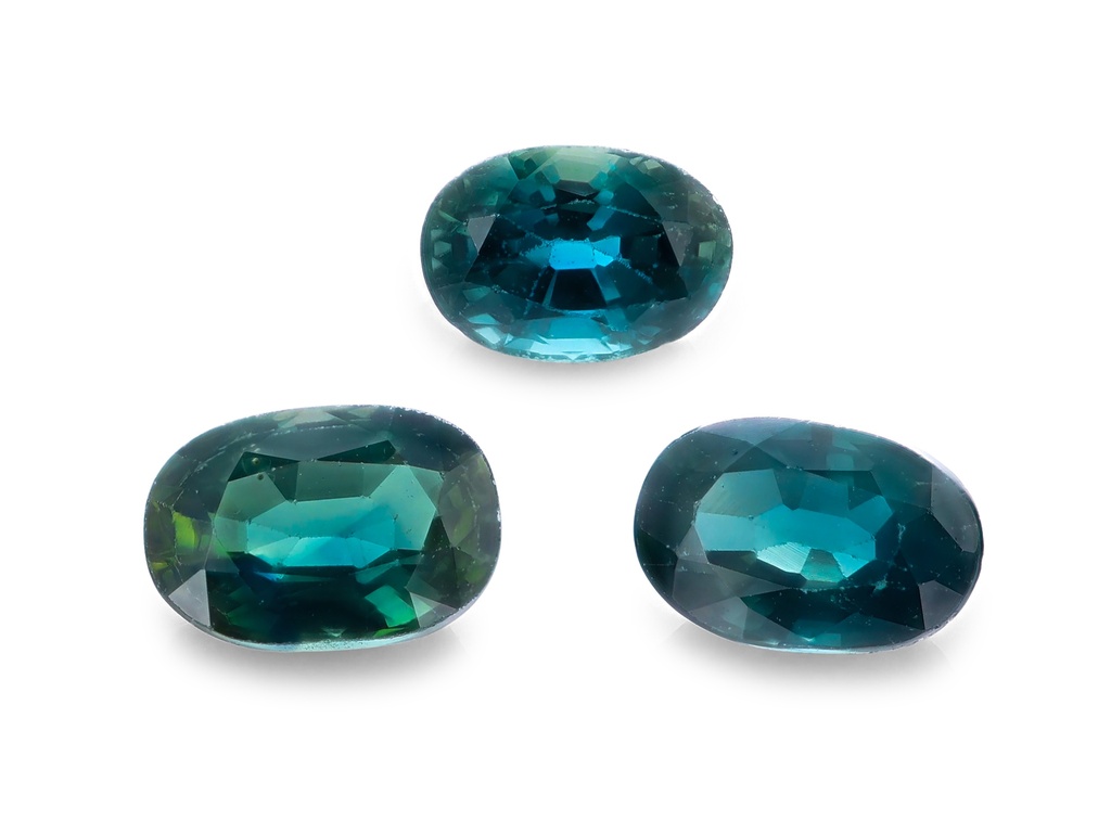 Parti Sapphire 5x3mm Oval Blue Green