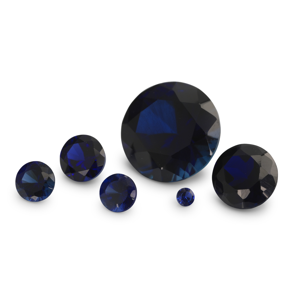 Synthetic Sapphire 1.00mm Round Blue