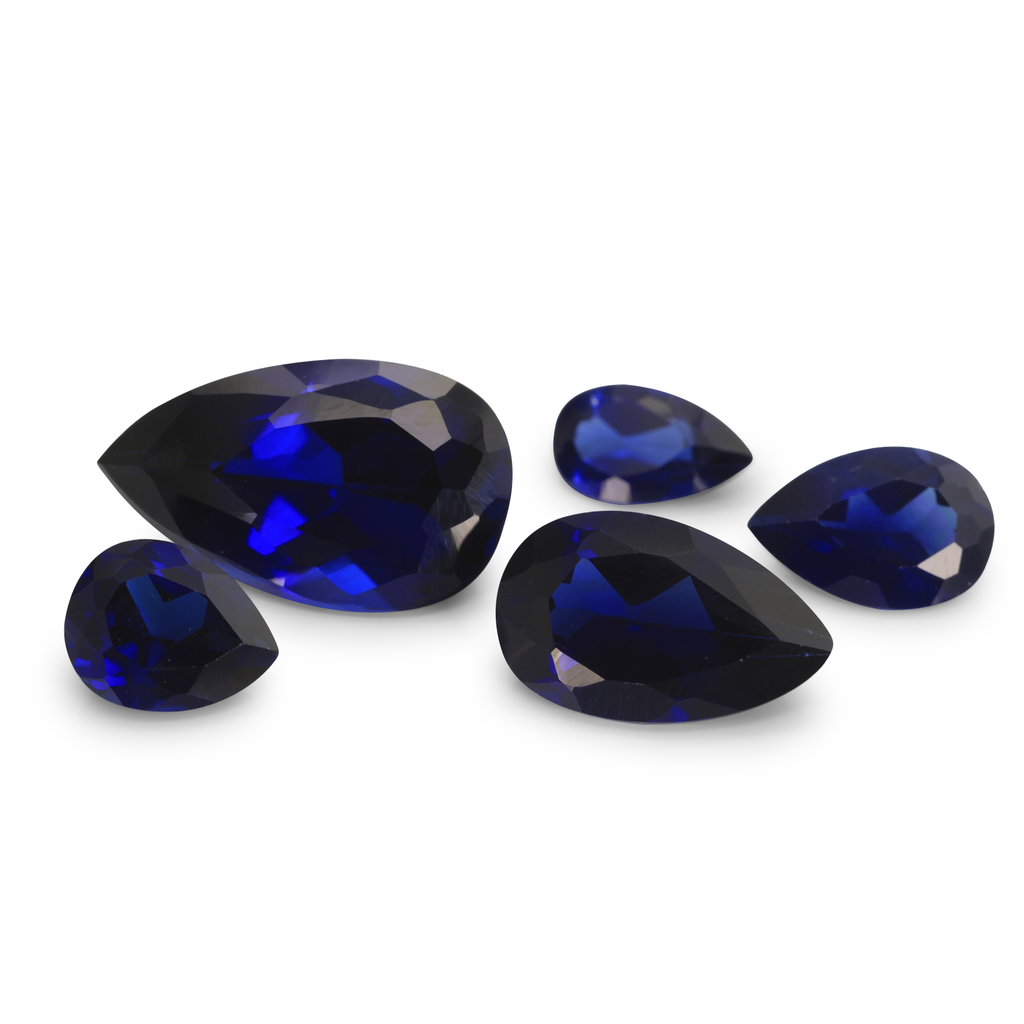 Synthetic Sapphire 5x3mm Pear Shape Blue