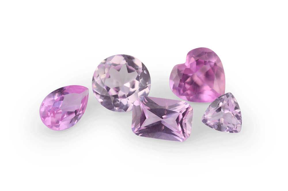 Synthetic Sapphire 10mm Princess Cut Pink 