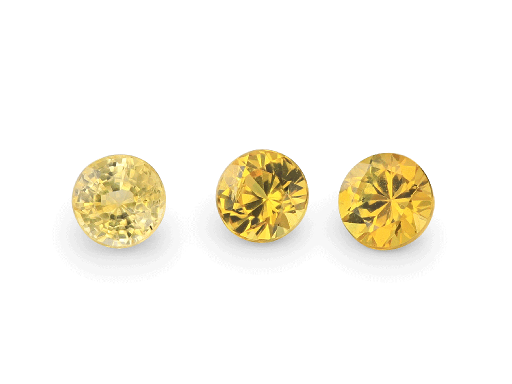 Australian Sapphire 3.00mm Round Yellow