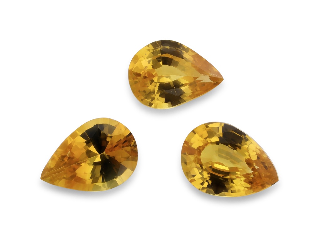 Yellow Sapphire 6x4mm Pear Shape Dark