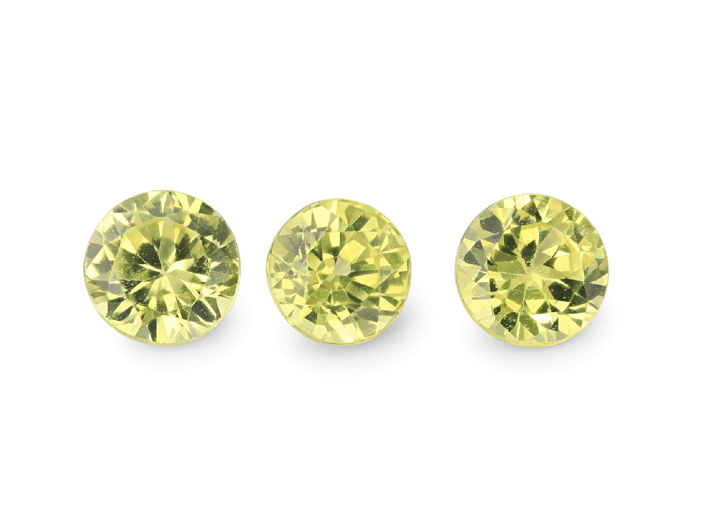 Australian Sapphire 3.50mm Round Mid Yellow