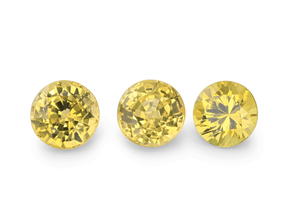 Australian Sapphire 3.75mm Round Yellow