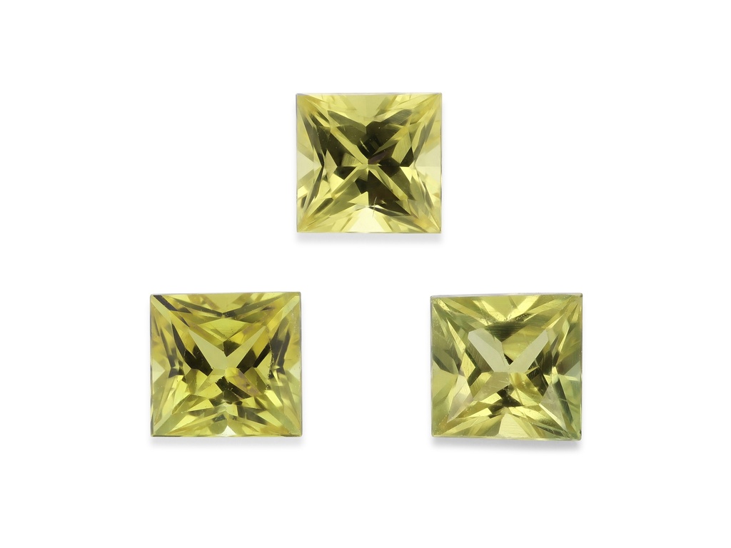 Yellow Sapphire 3.00mm Princess Cut Mid