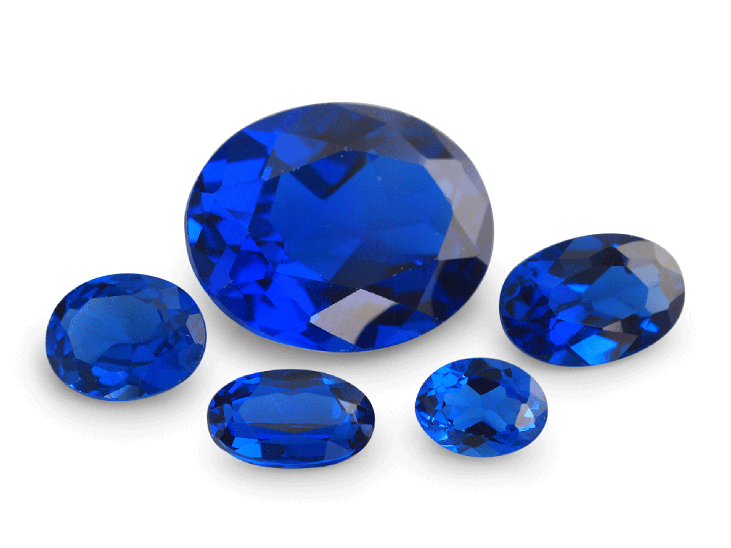 Synthetic Spinel 5x3mm Oval Bright Blue