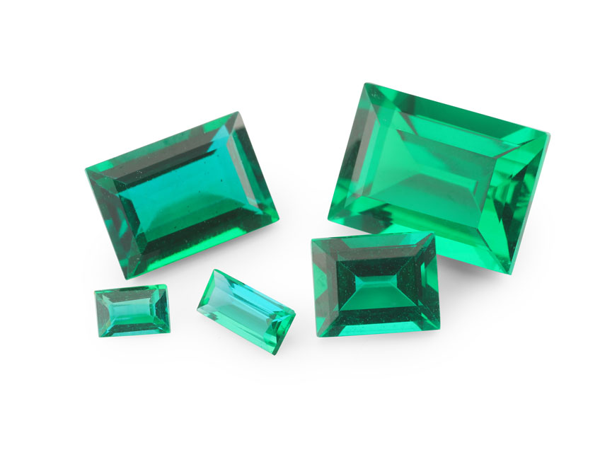 Hydrothermal Emerald 3x2mm Baguette 