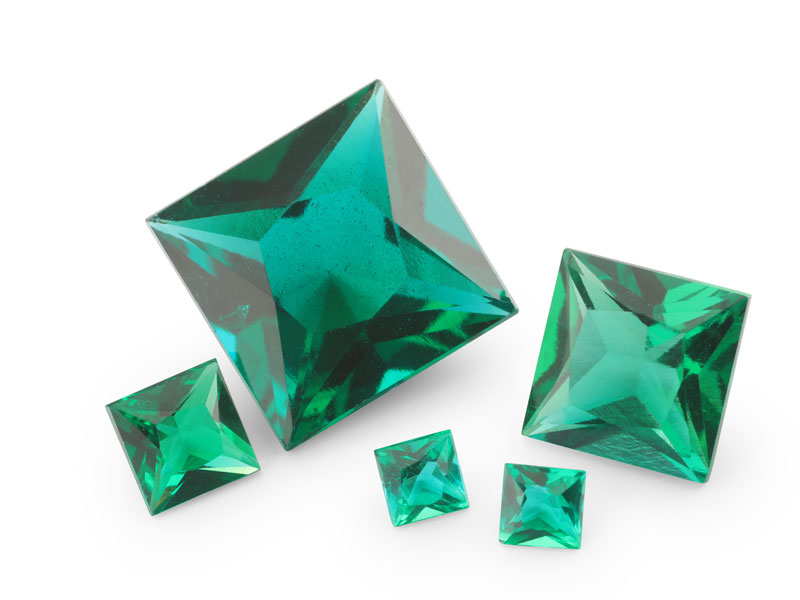 Hydrothermal Emerald 2.00mm Princess Cut 