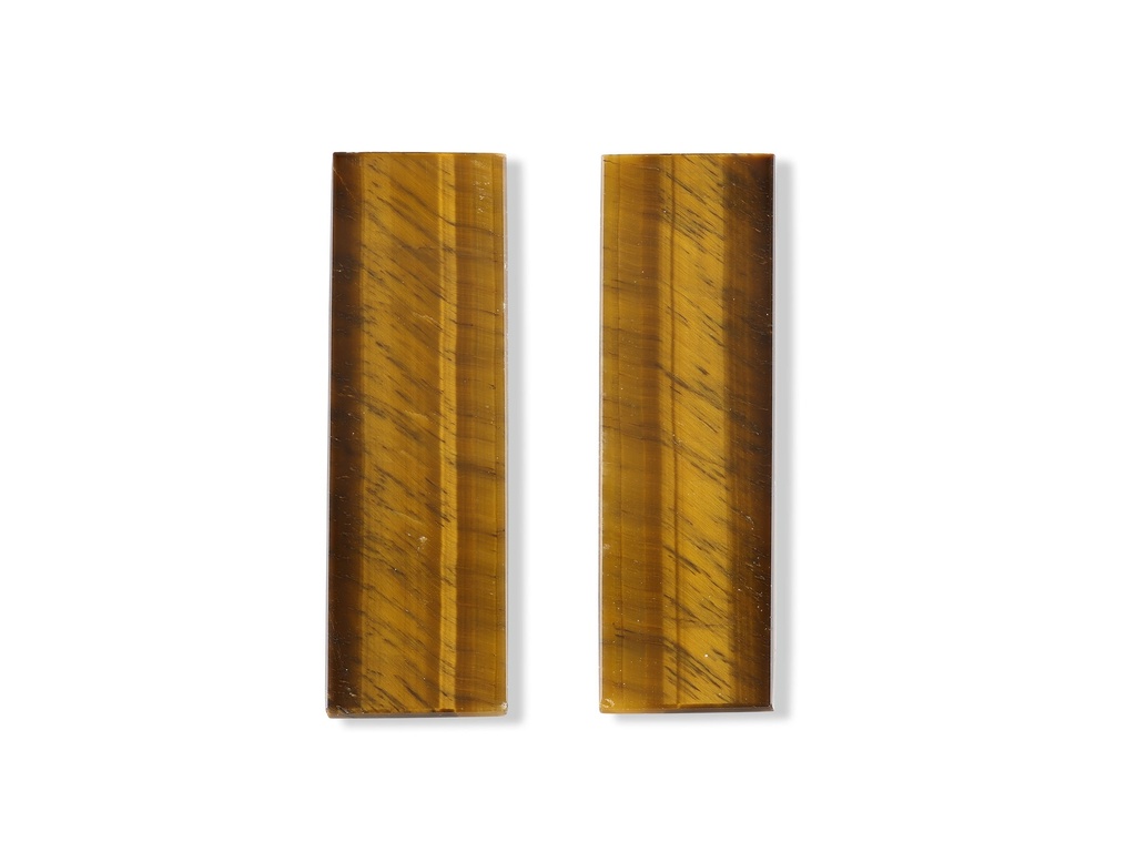 Tigereye 53x16mm Baguette Pair