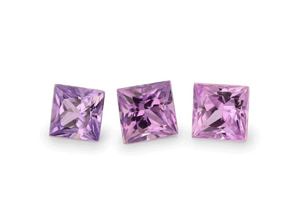 Purple Sapphire 3.00mm Princess Cut 