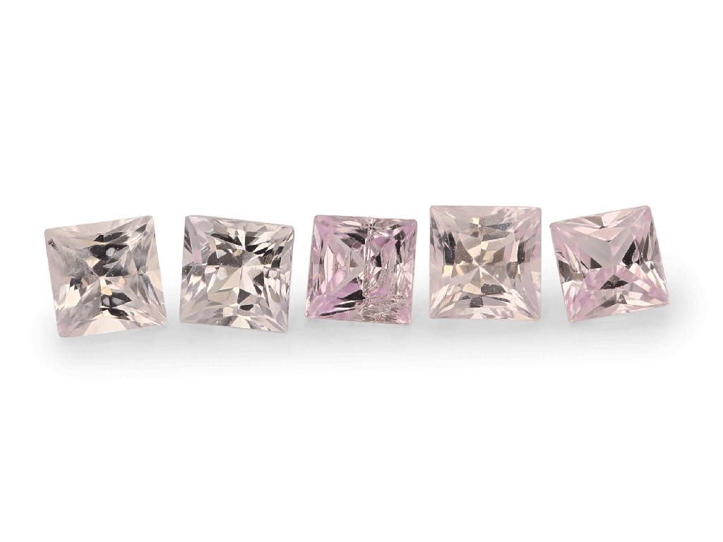 Pink Sapphire 2.50mm Princess Cut Light