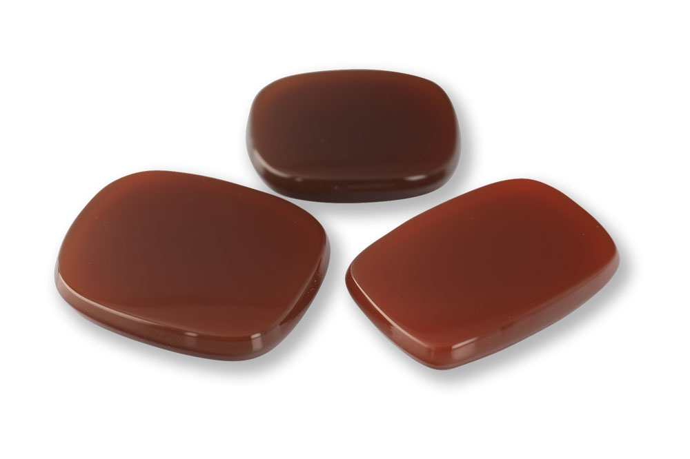 German Cut Carnelian 19x16mm Cushion Buff Top 