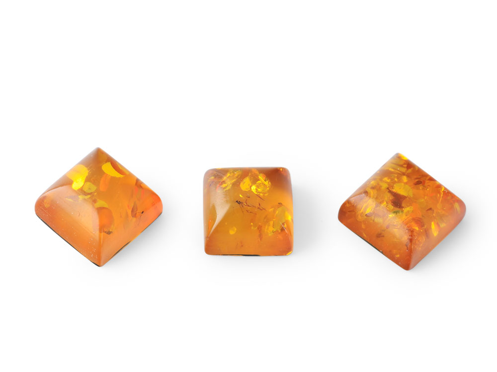 Amber 5.00mm Square Cabochon