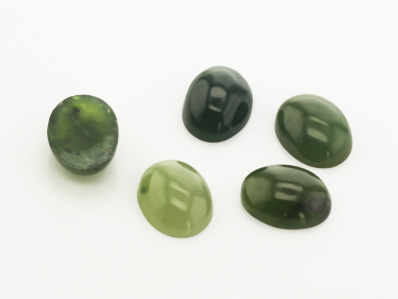 Nephrite Jade 9x7mm Oval Cabochon 