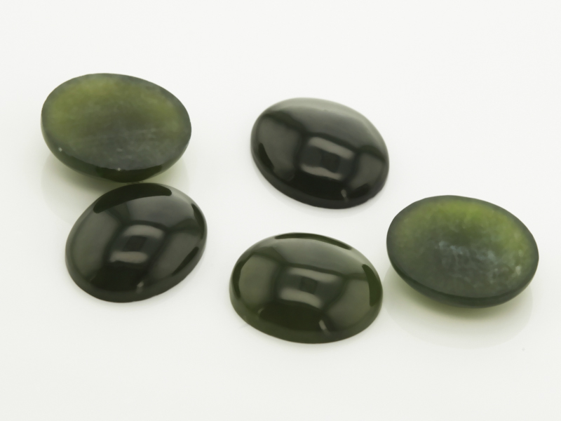 Nephrite Jade 12x10mm Oval Cabochon 