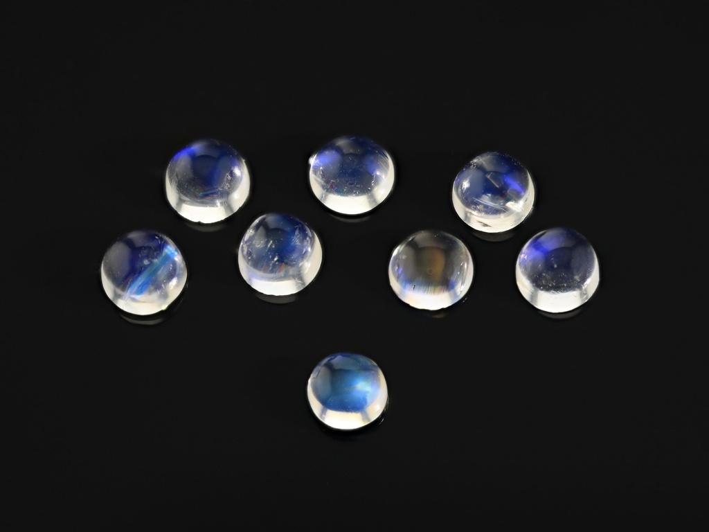 Blue Moonstone 4.00mm Round Cabochon