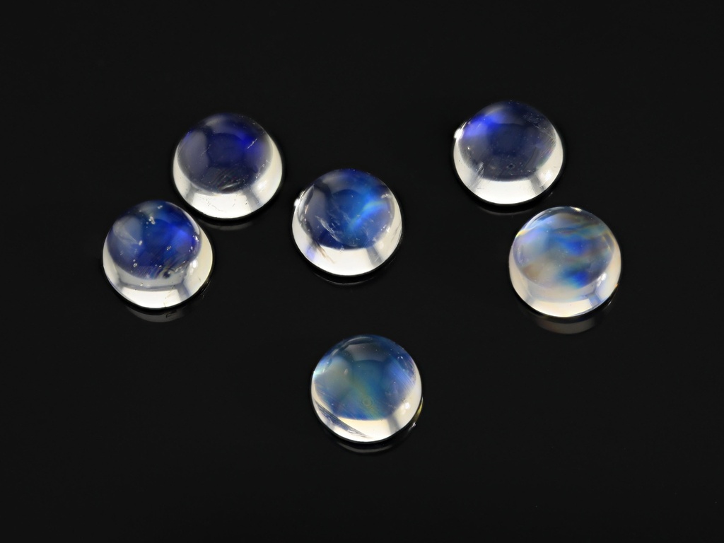 Blue Moonstone 5.00mm Round Cabochon