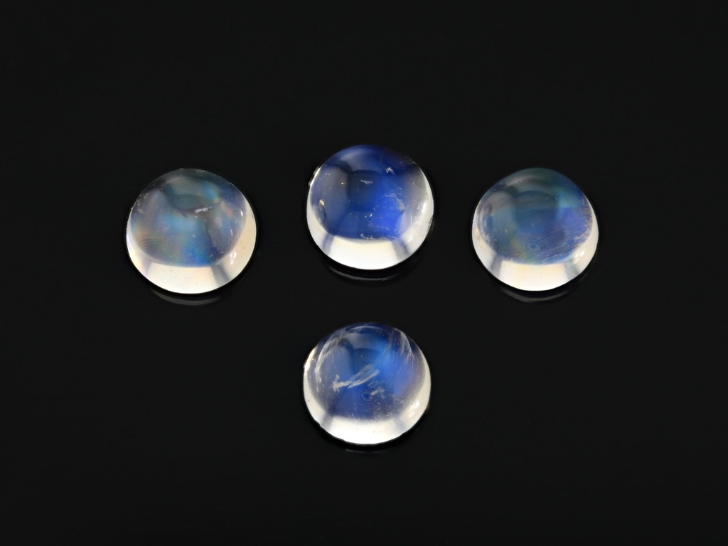 Blue Moonstone 6.00mm Round Cabochon