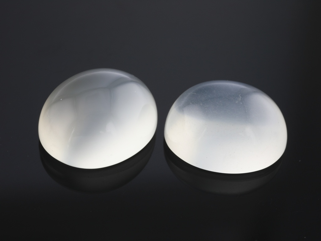 White Moonstone 12x10mm Oval Cabochon