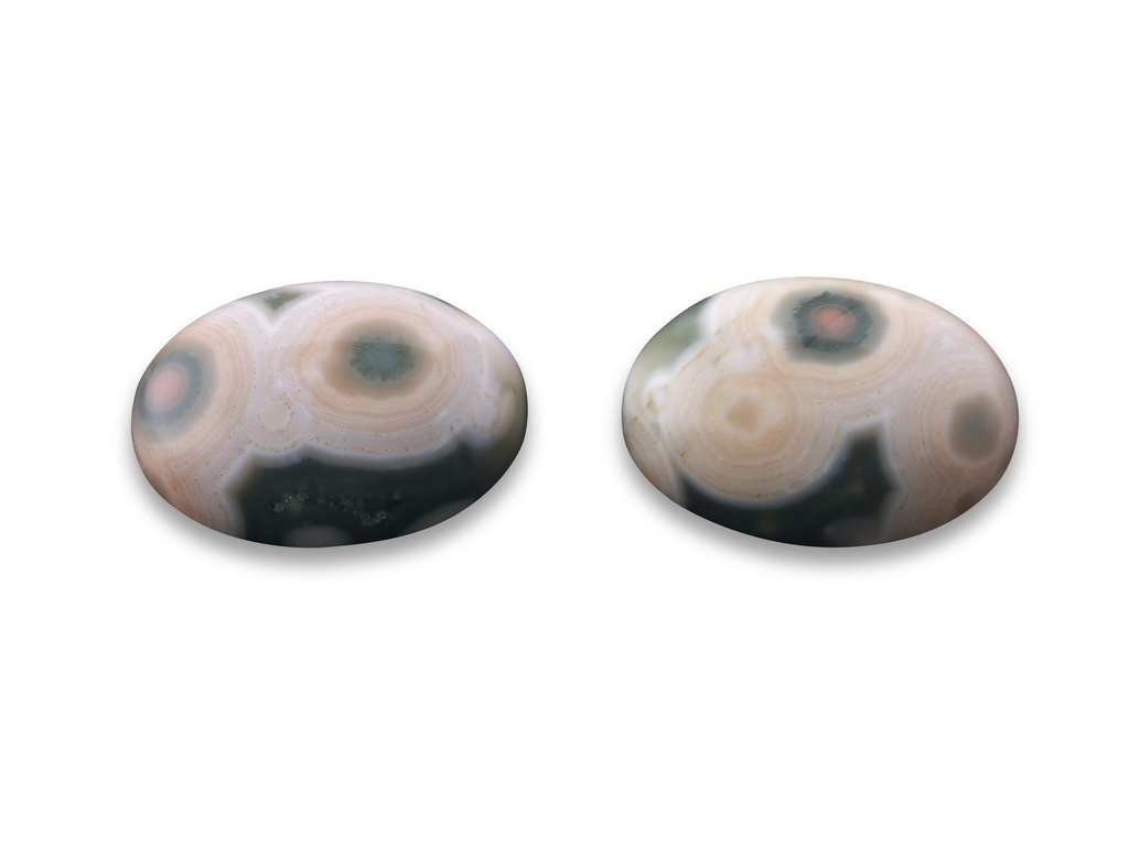 Ocean Jasper 18x13mm Oval Cabochon Pair