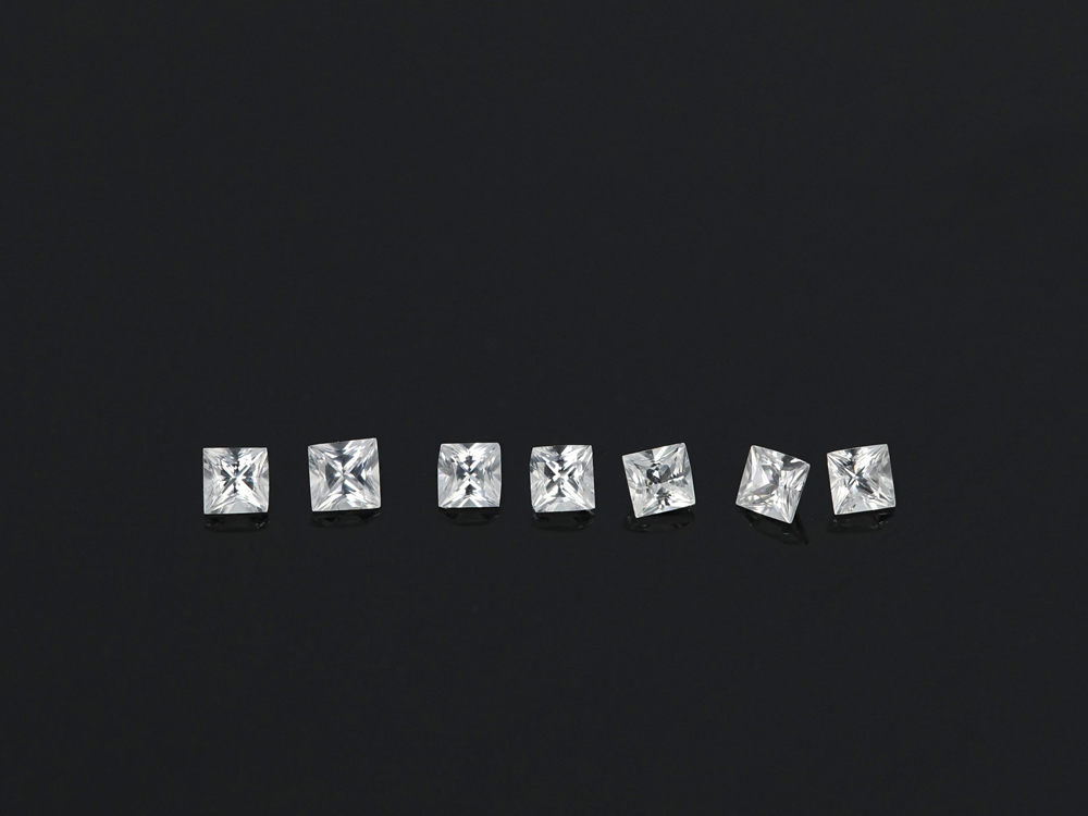 White Sapphire 1.25mm Princess Cut