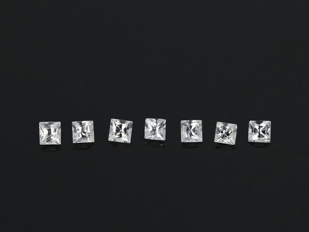 White Sapphire 1.50mm Princess Cut