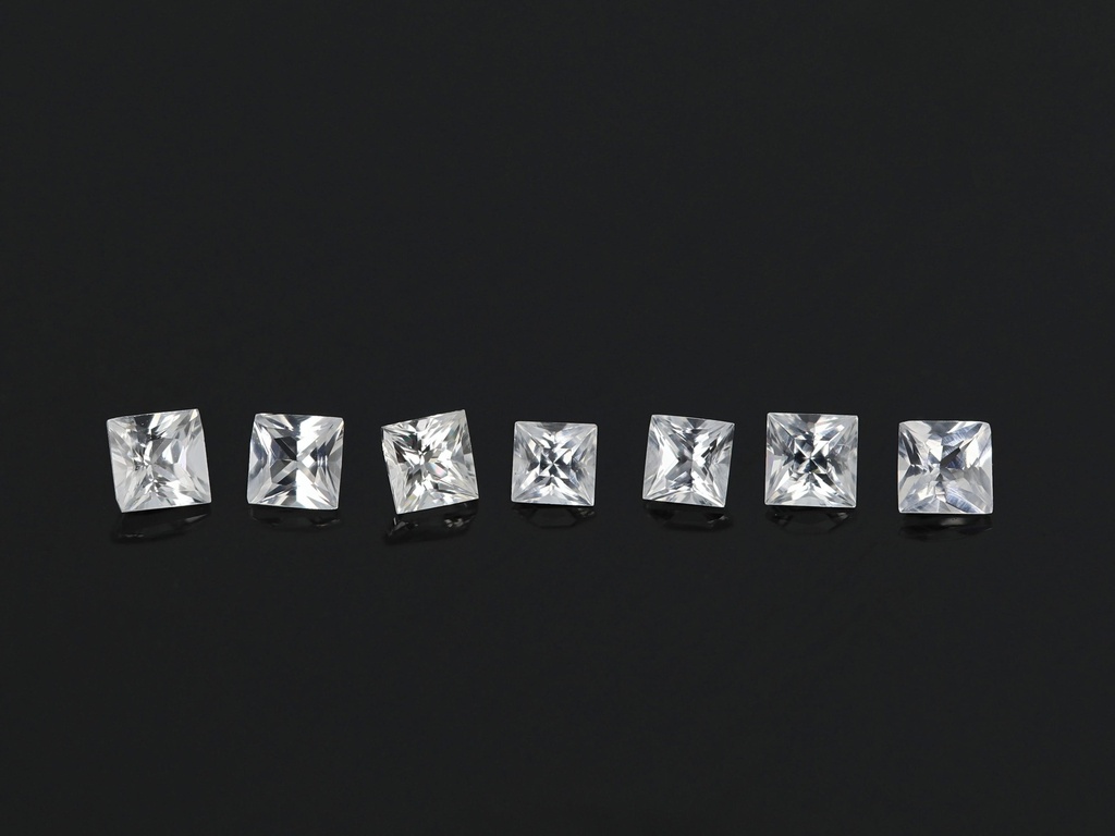 White Sapphire 1.75mm Princess Cut