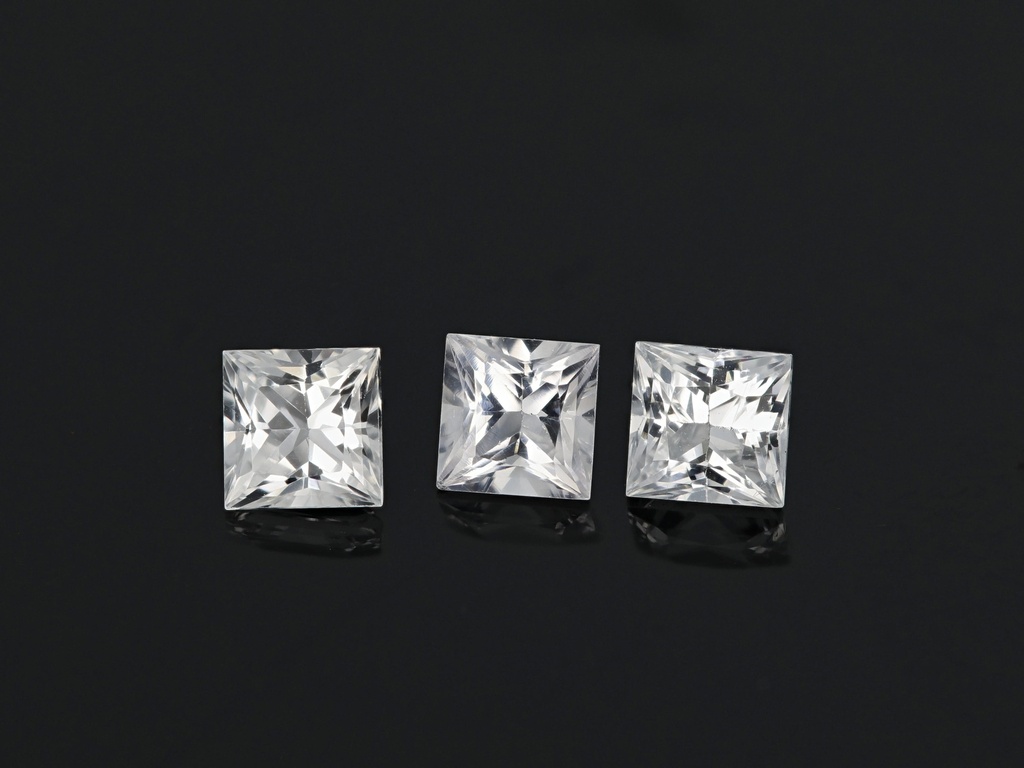 White Sapphire 3.50mm Princess Cut