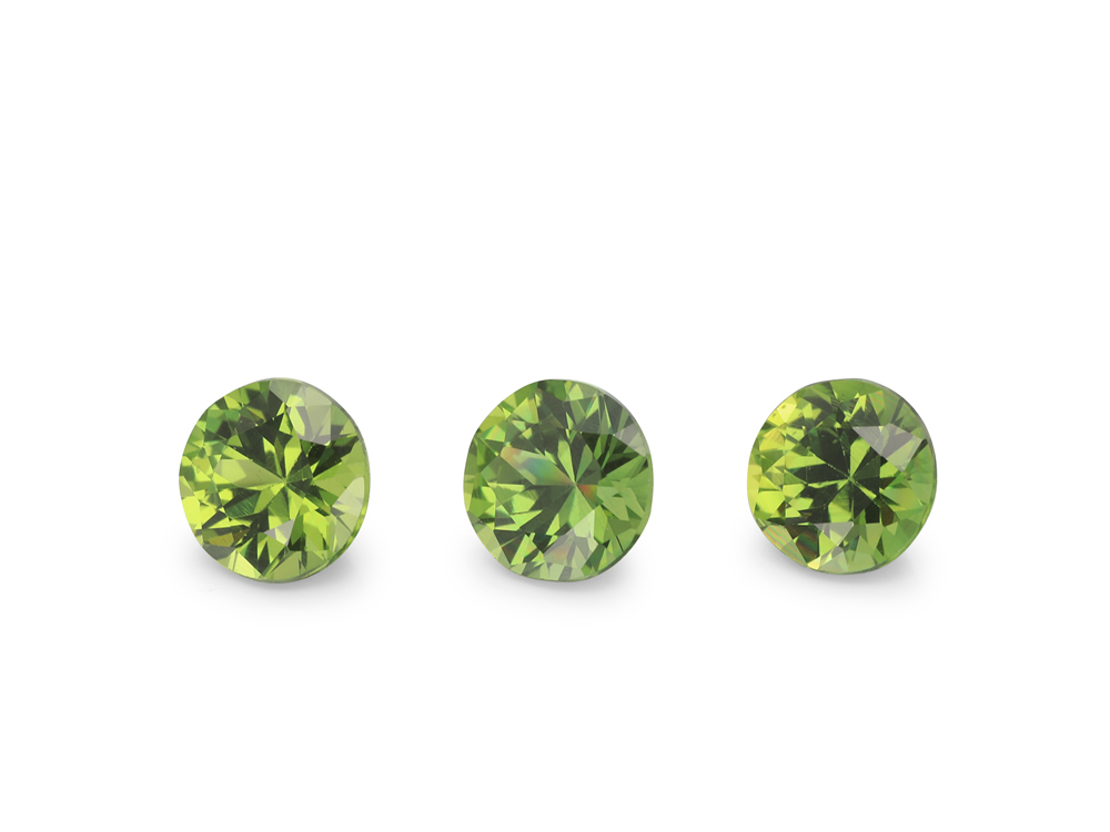 Green Sapphire 3.25mm Round