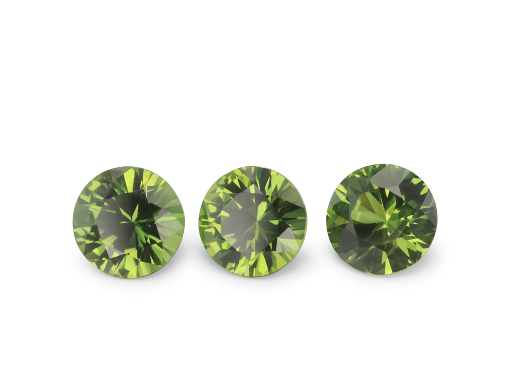 Green Sapphire 4.25mm Round