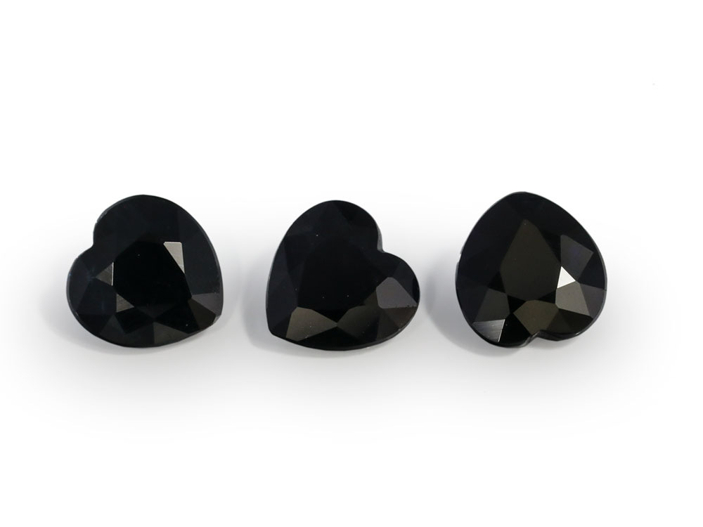 Australian Sapphire 4.00mm Heart Shape Black