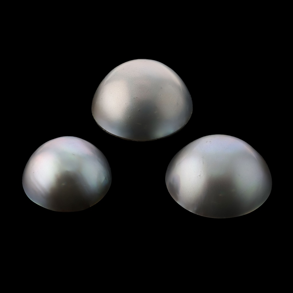 Mabe Pearl 13-14mm Round Dyed Grey 