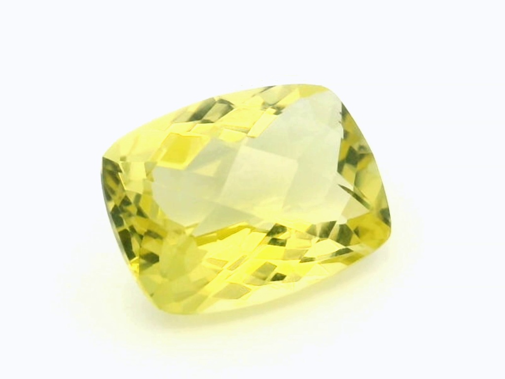 Lemon Quartz 16x12mm Cushion Chequerboard