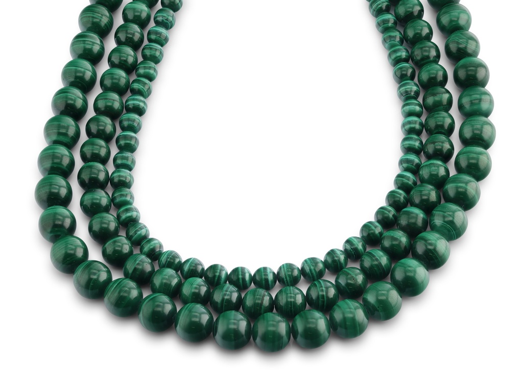 Malachite 6.00mm Round Polished Strand