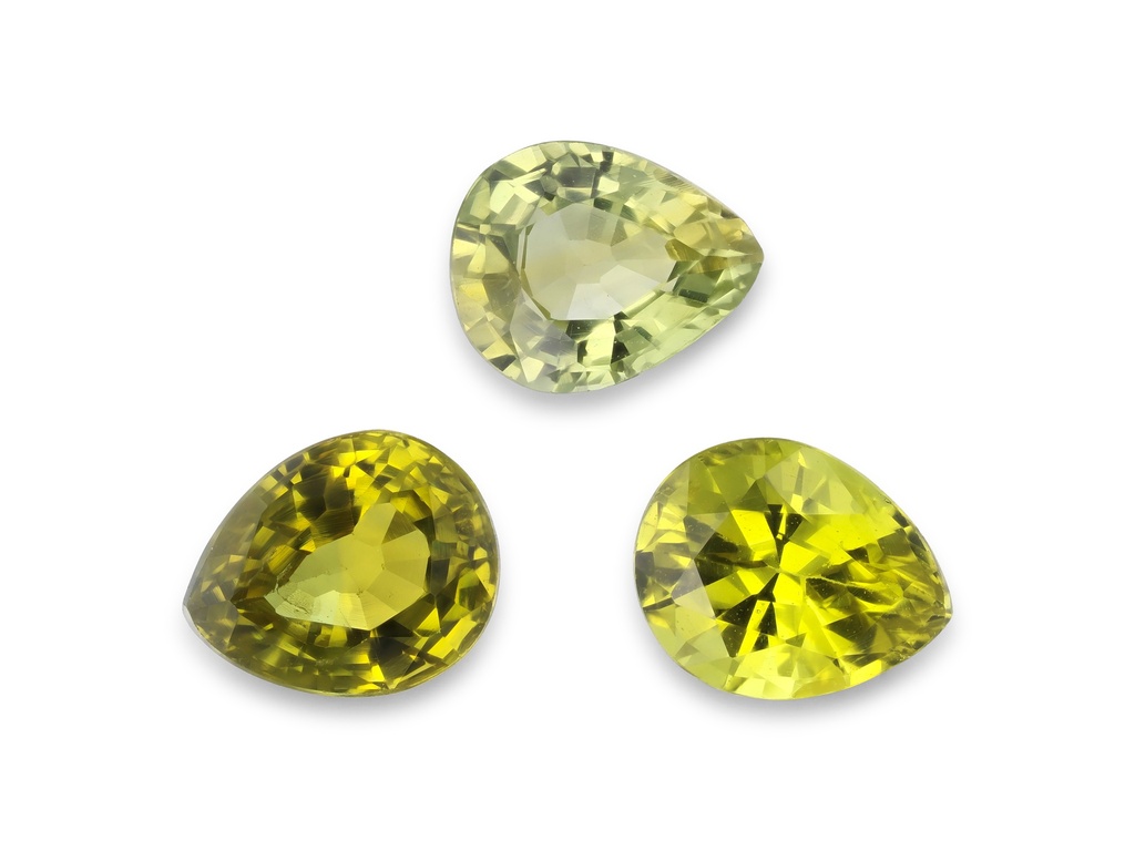 Parti Sapphire 5x3.5mm Pear Shape Yellow