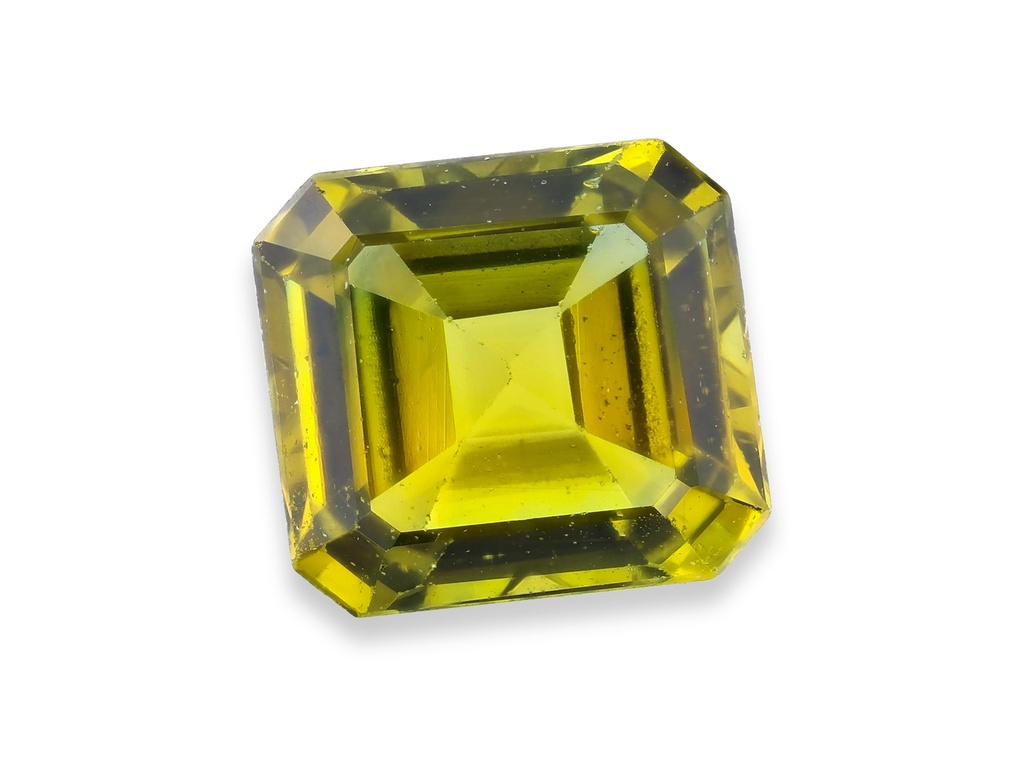 Parti Sapphire 3.50mm Square Emerald Cut Yellow Green