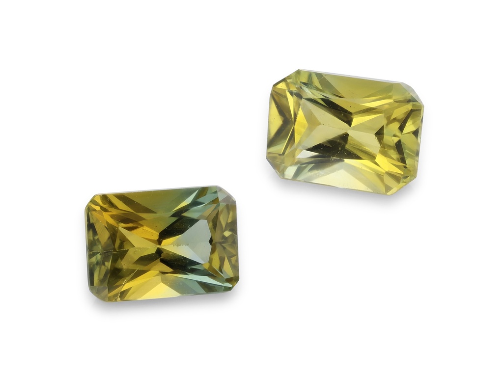 Parti Sapphire 5x3.5mm Radiant Cut Yellow Green