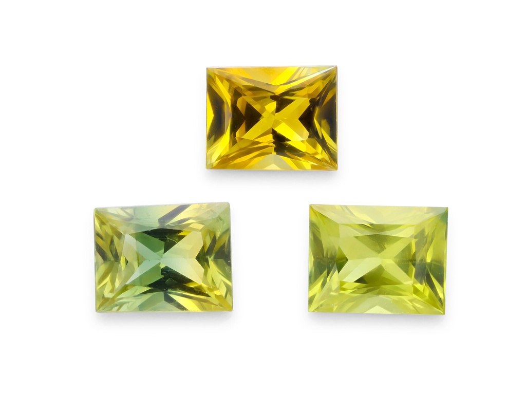 Parti Sapphire Yellow 4x3.5mm +/- Radiant Cut Baguette 